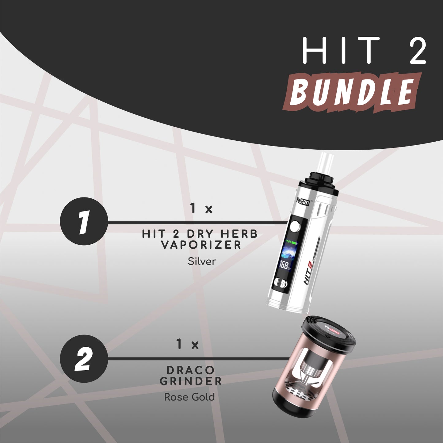 Yocan HIT 2 BUNDLE - Silver x Rose Gold