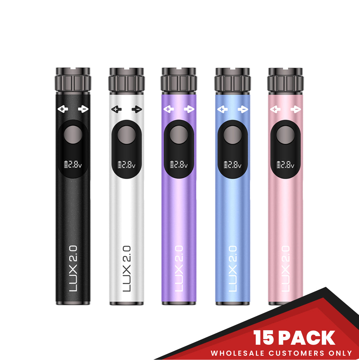 Yocan Lux 2.0 Dab Pen Battery - colors - 15 Pack-wh