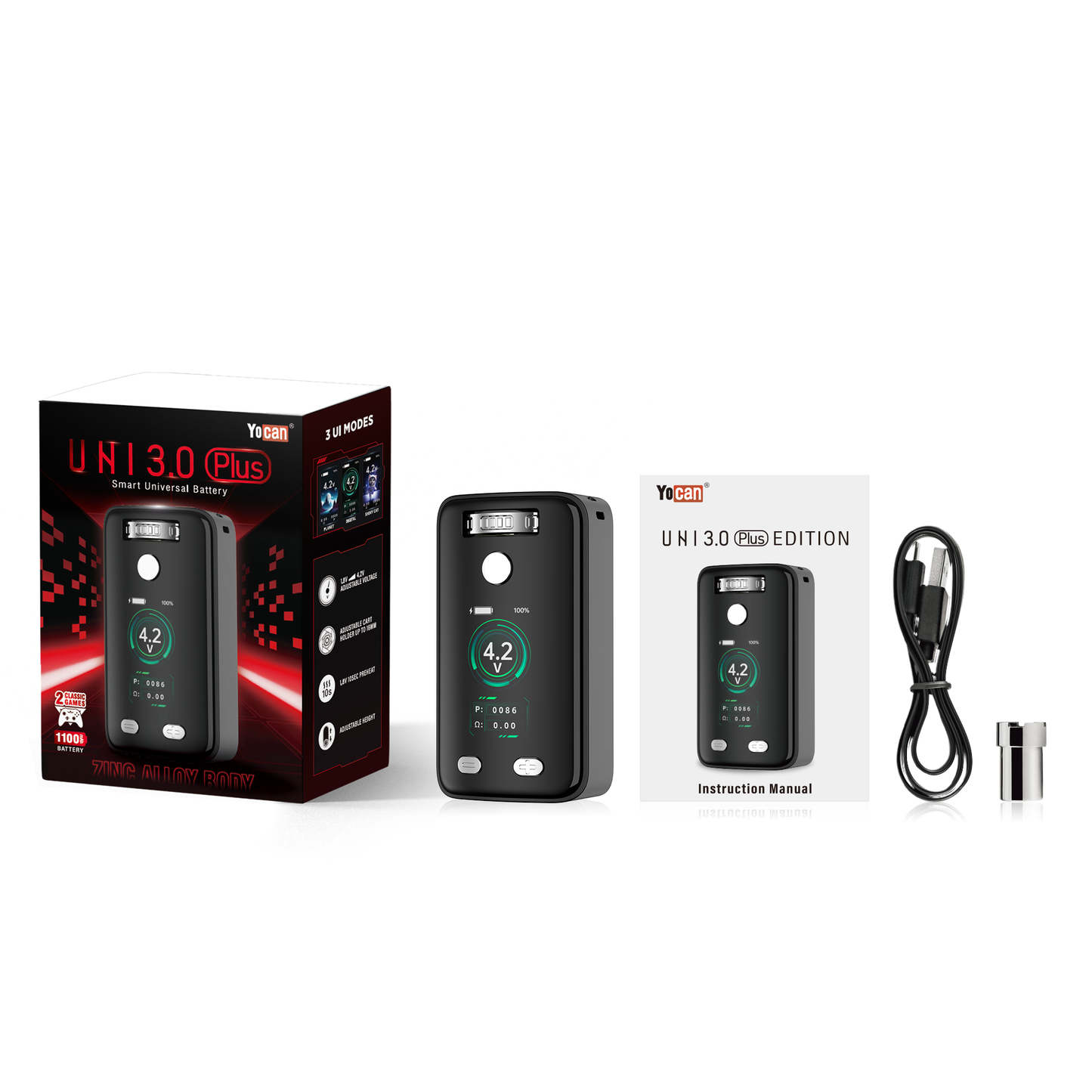 Yocan UNI 3.0 Plus Box Mod - what's in the box