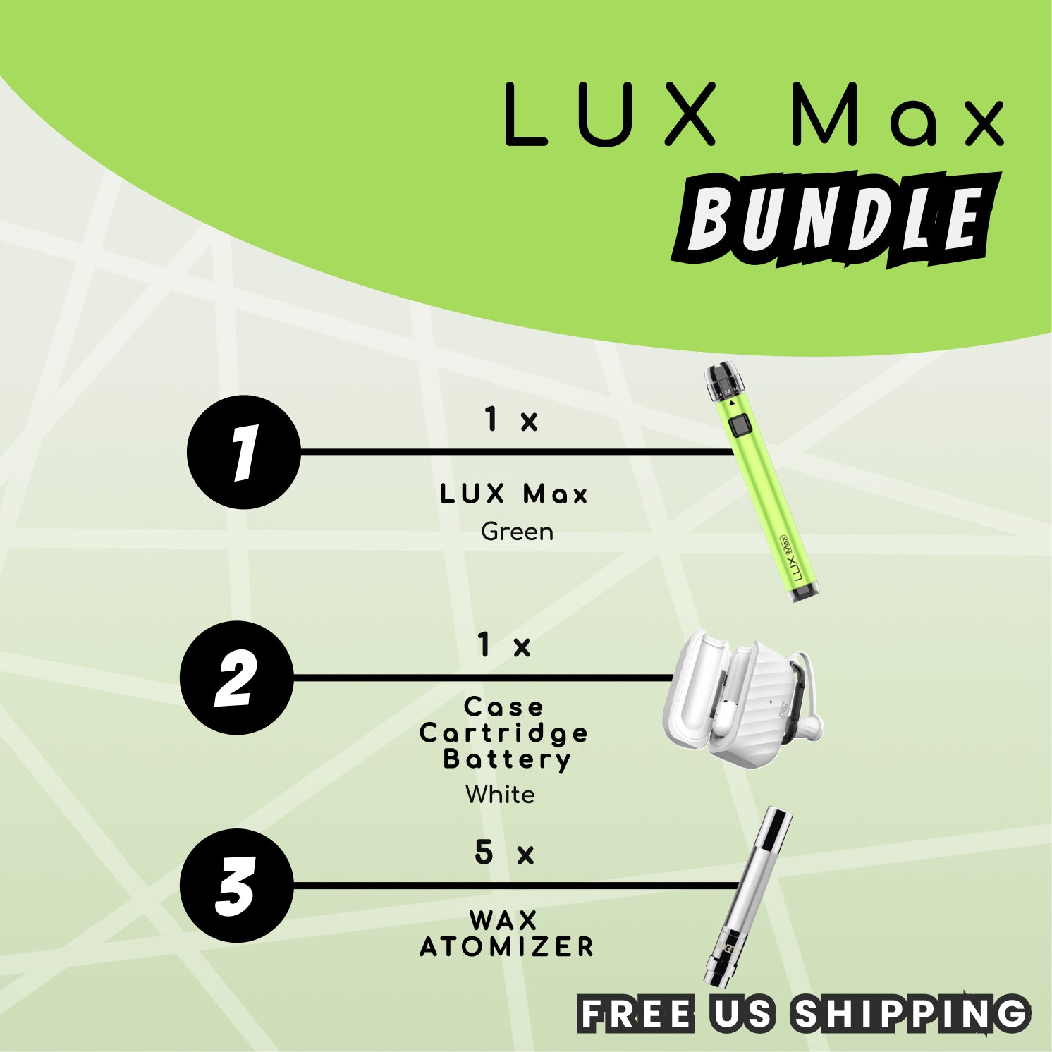 Yocan LUX Max Green x Case Bundle