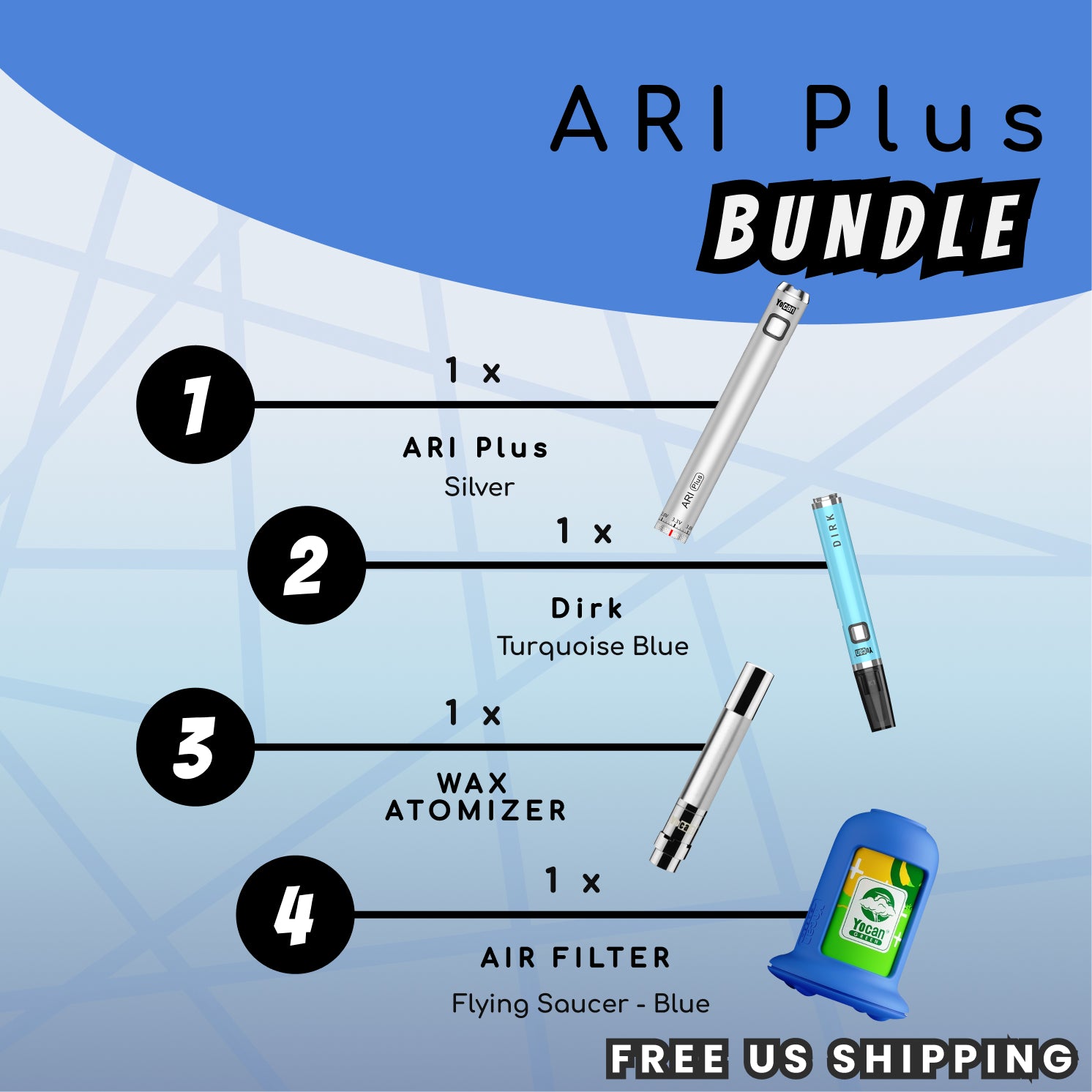 Yocan ARI Plus Silver Bundle