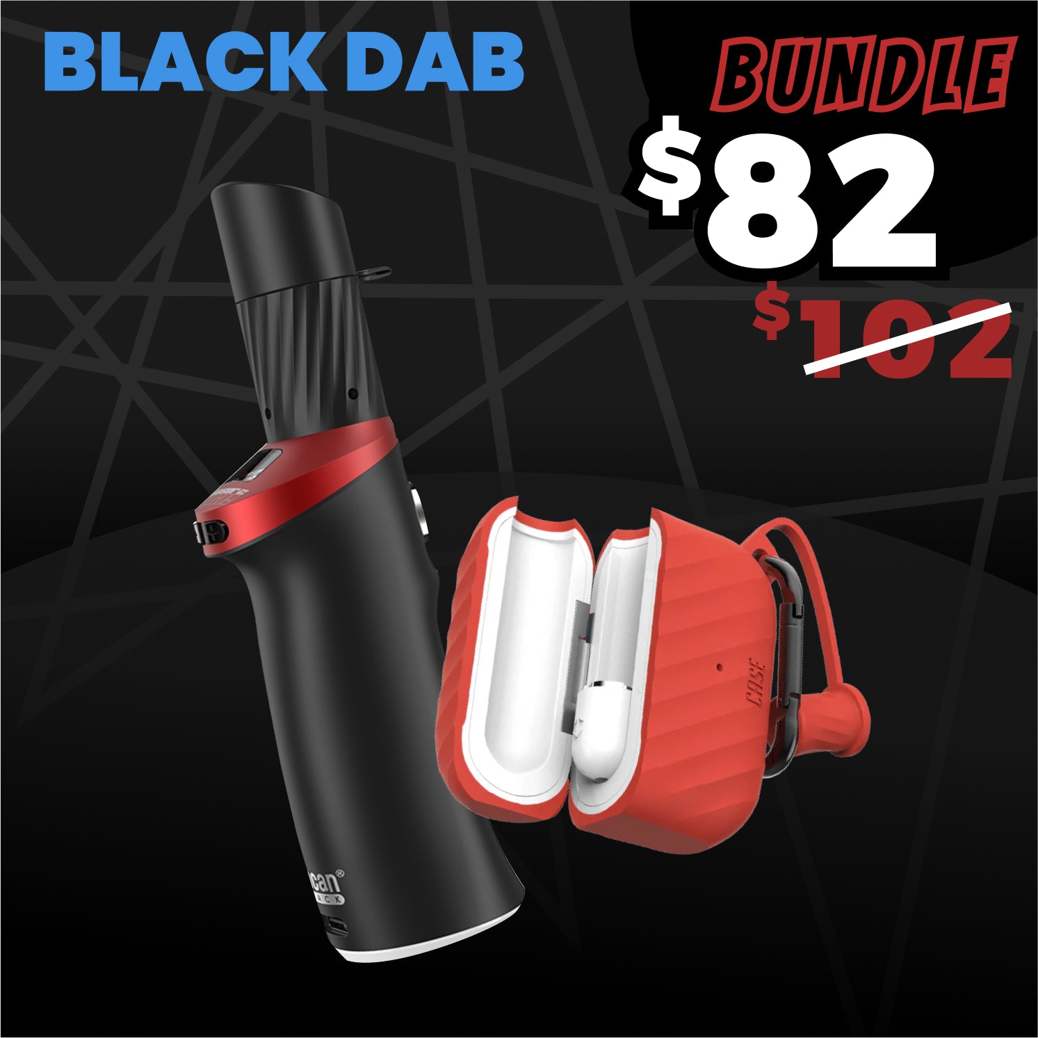 Yocan Black Dab ACE 2 + Case Battery BUNDLE Red Yocan Vaporizer Yocan Black Dab ACE 2 + Case Battery BUNDLE Red Yocan Vaporizer
