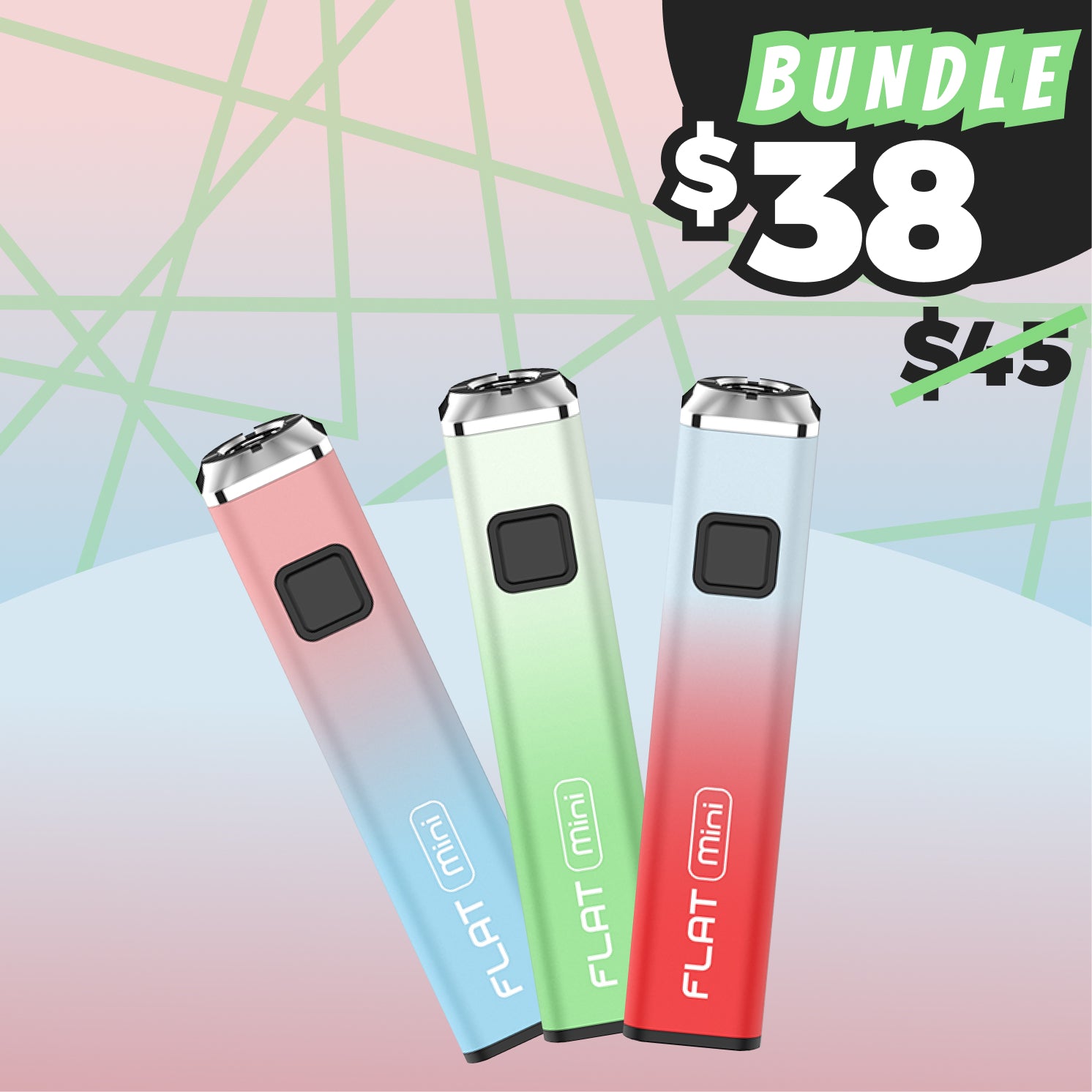 Yocan FLAT Mini Trio BUNDLE - BWR Yocan Vaporizer Yocan FLAT Mini Trio BUNDLE - BWR Yocan Vaporizer