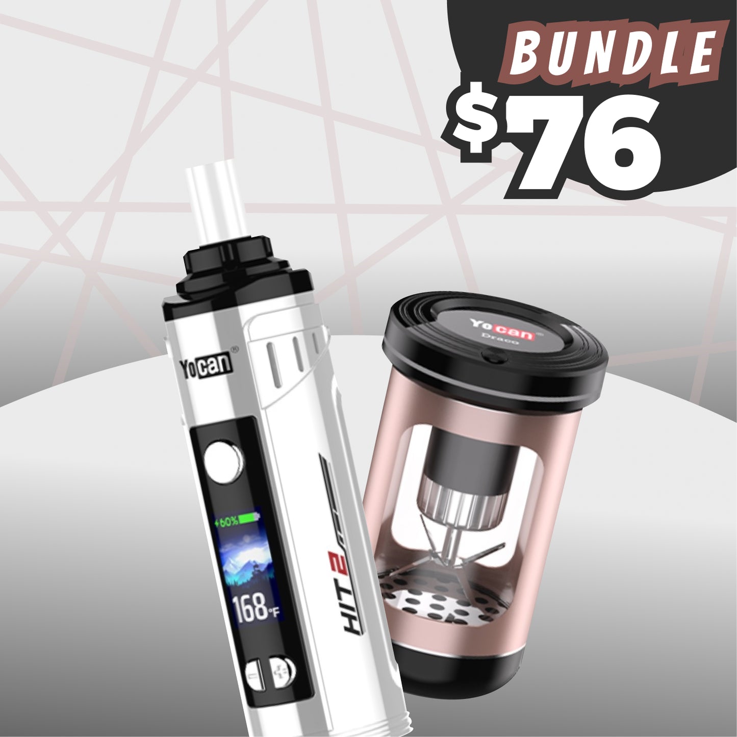 Yocan HIT 2 BUNDLE - Silver x Rose Gold