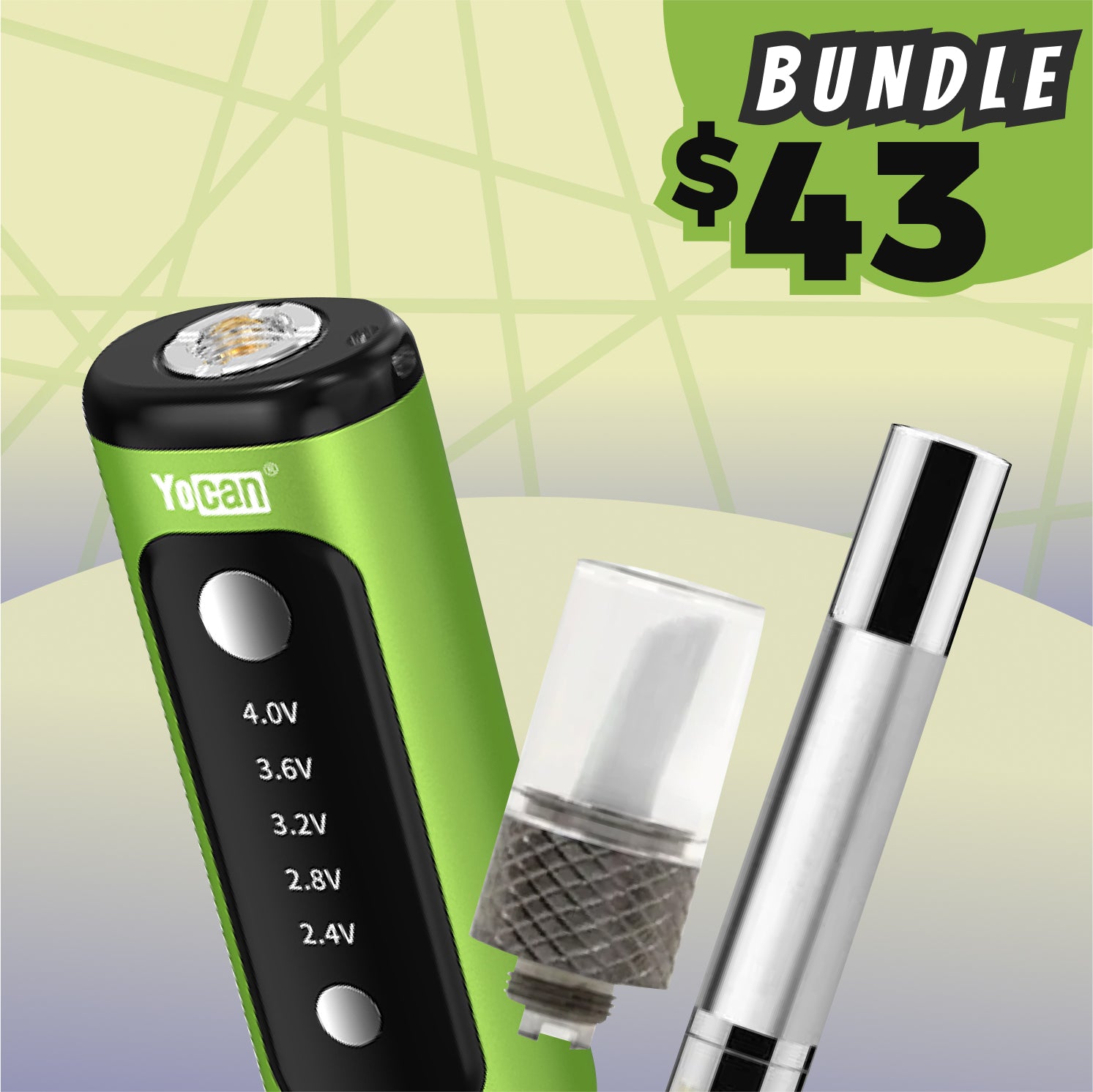 Yocan Kodo Plus Green + Waxy/Liquid Atomizer BUNDLE Yocan Vaporizer Yocan Kodo Plus Green + Waxy/Liquid Atomizer BUNDLE Yocan Vaporizer