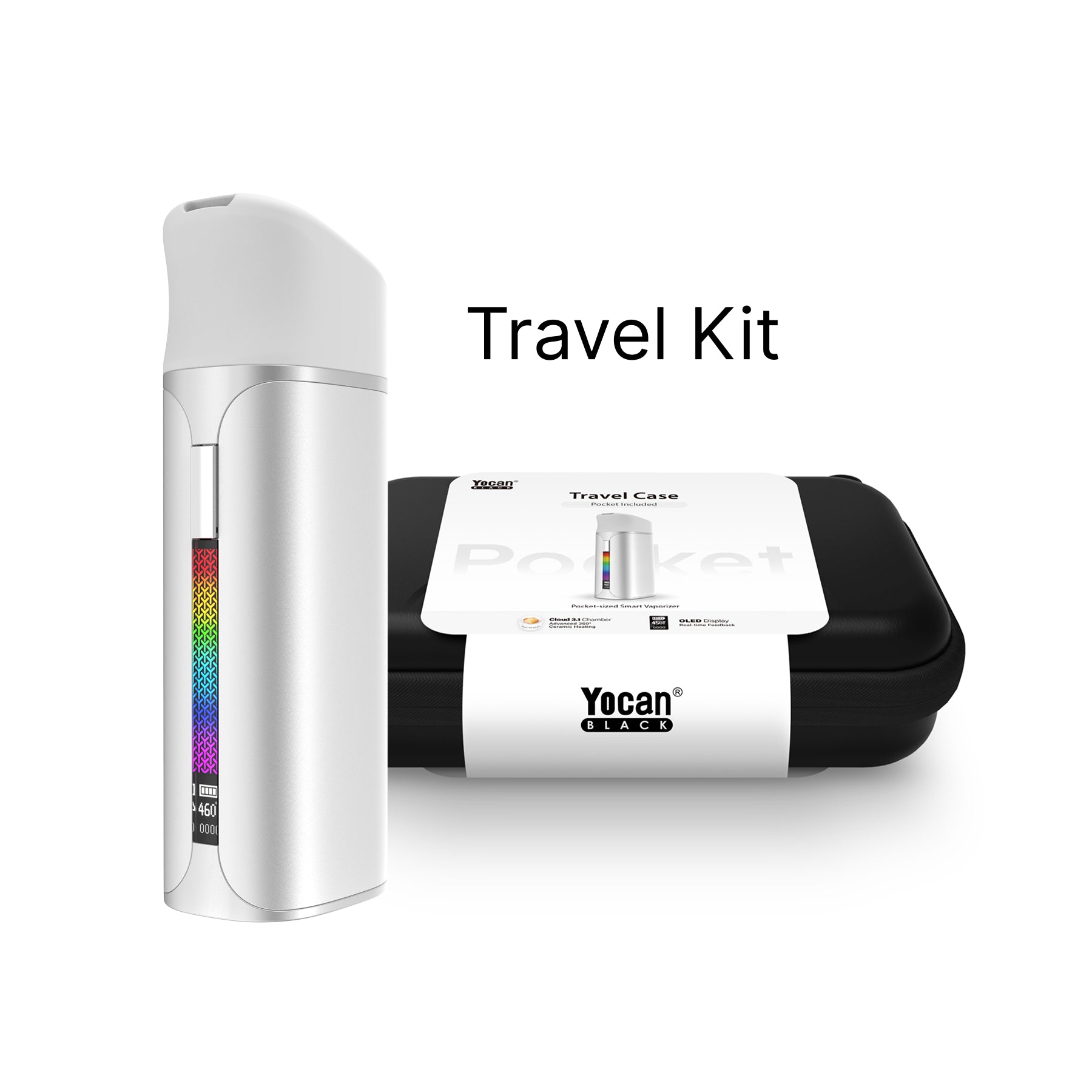 Yocan Black Pocket Full Travel Kit - quick silver