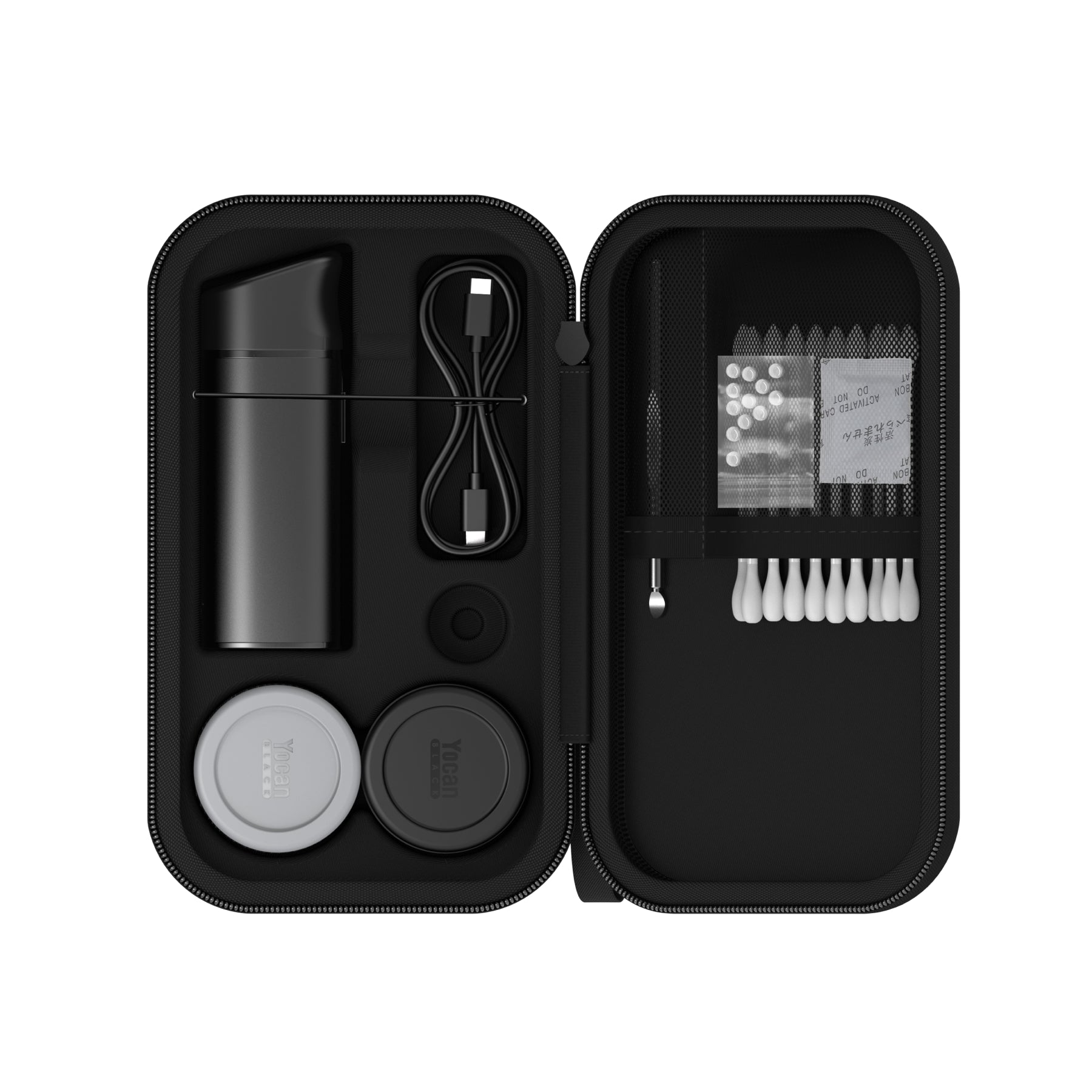 Yocan Black Pocket Full Travel Kit - inside