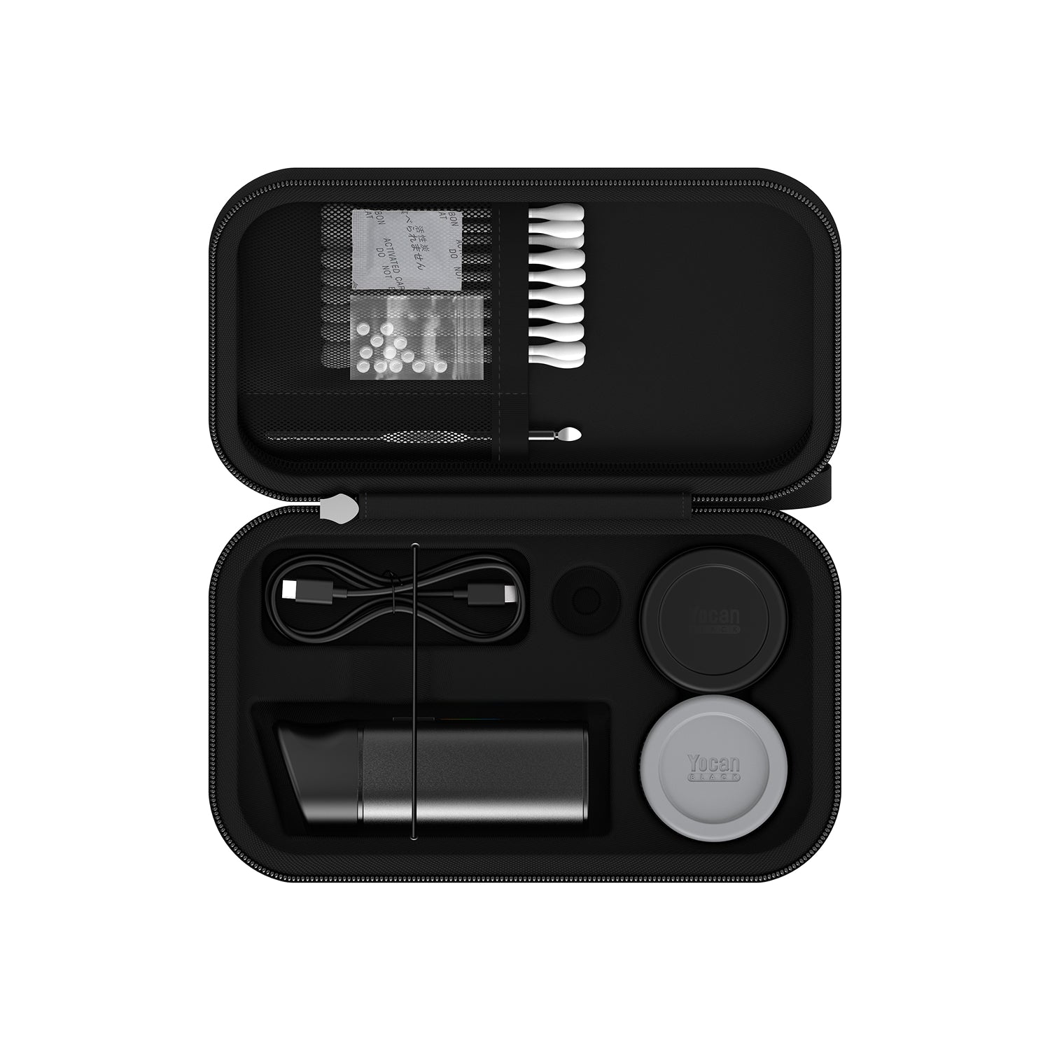 Yocan Black Pocket Mini Full Travel Kit - pouch inside