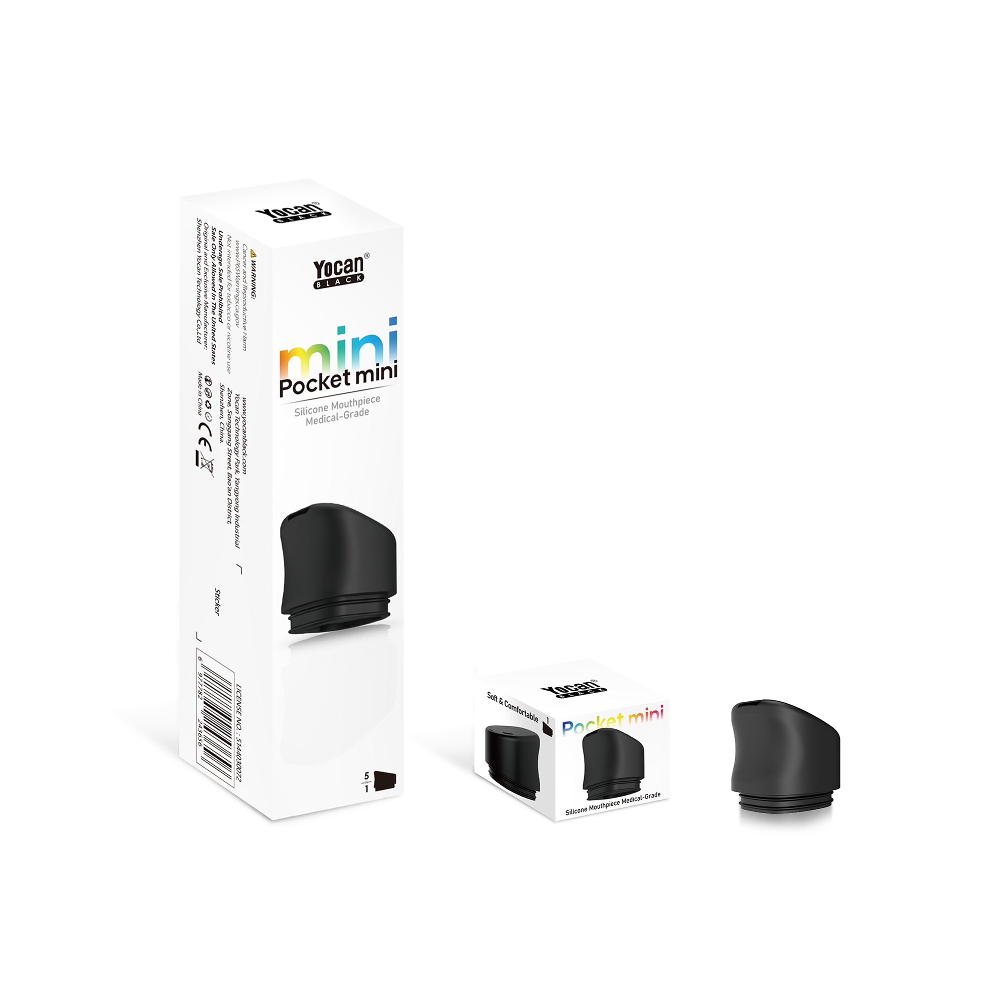 Yocan Black Pocket Mini Mouthpiece - box - black