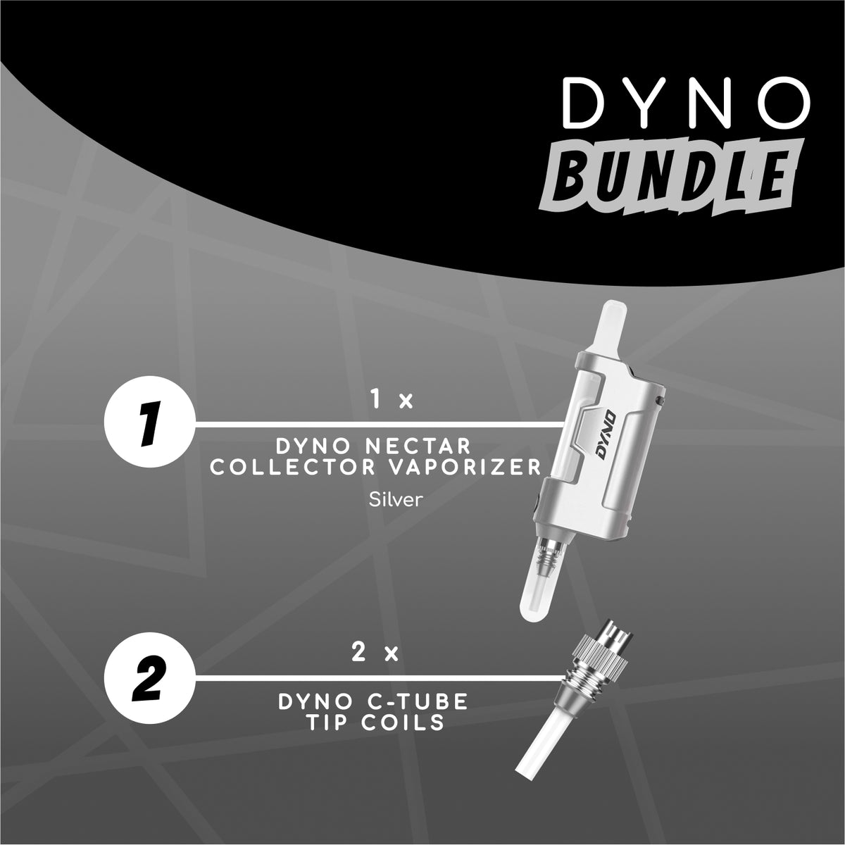 Yocan Dyno + C-TUBE Tip Coils BUNDLE - Silver  Yocan Vaporizer