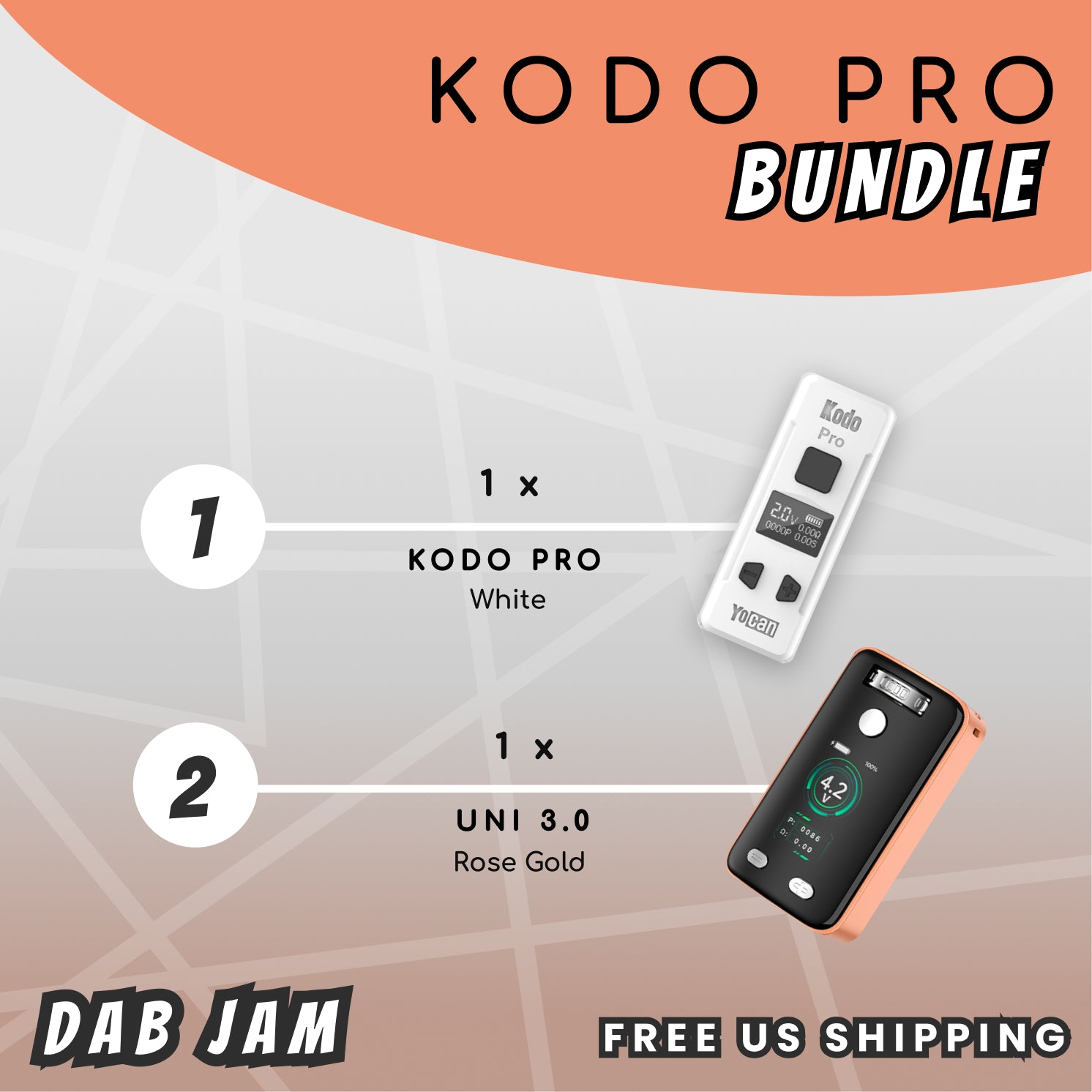 Yocan Dab Jam BUNDLE - Kodo Pro (White) + UNI 3.0