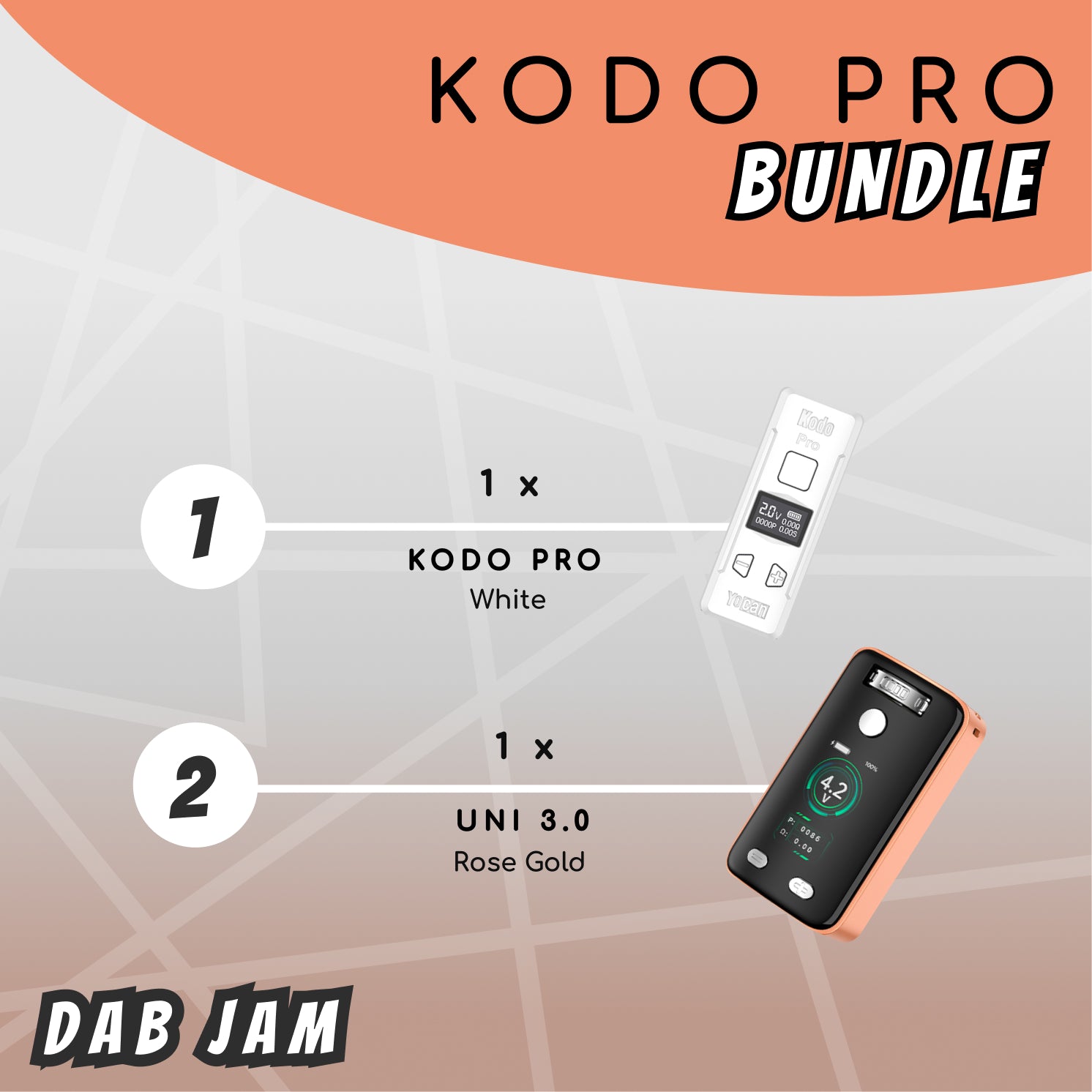 Yocan Dab Jam BUNDLE - Kodo Pro (White) + UNI 3.0