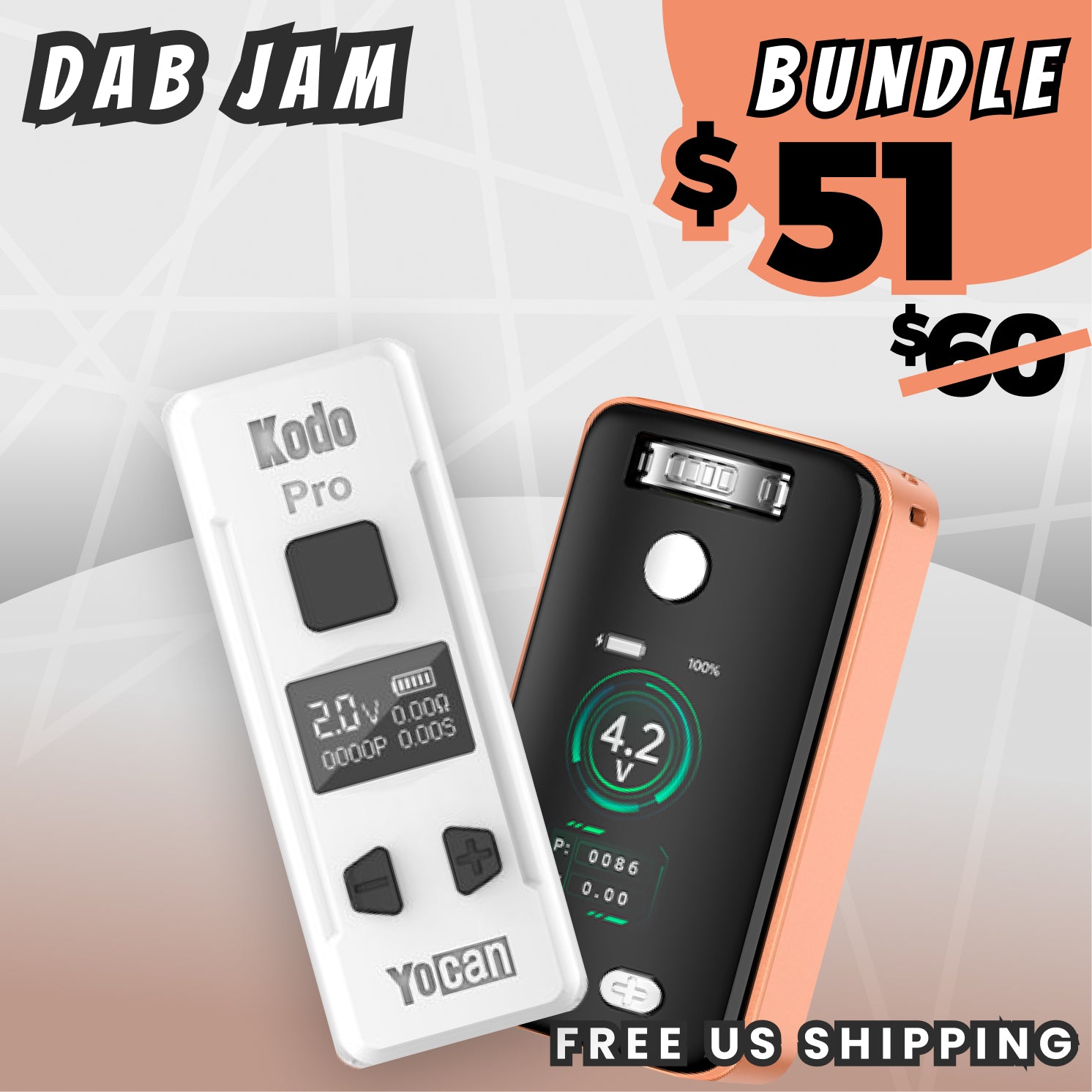 Yocan Dab Jam BUNDLE - Kodo Pro (White) + UNI 3.0