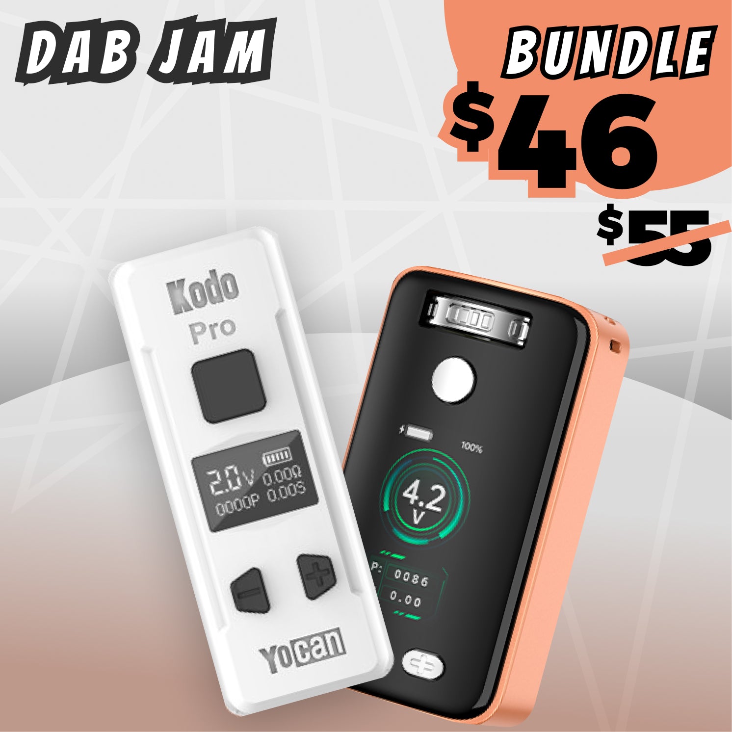 Yocan Dab Jam BUNDLE - Kodo Pro (White) + UNI 3.0