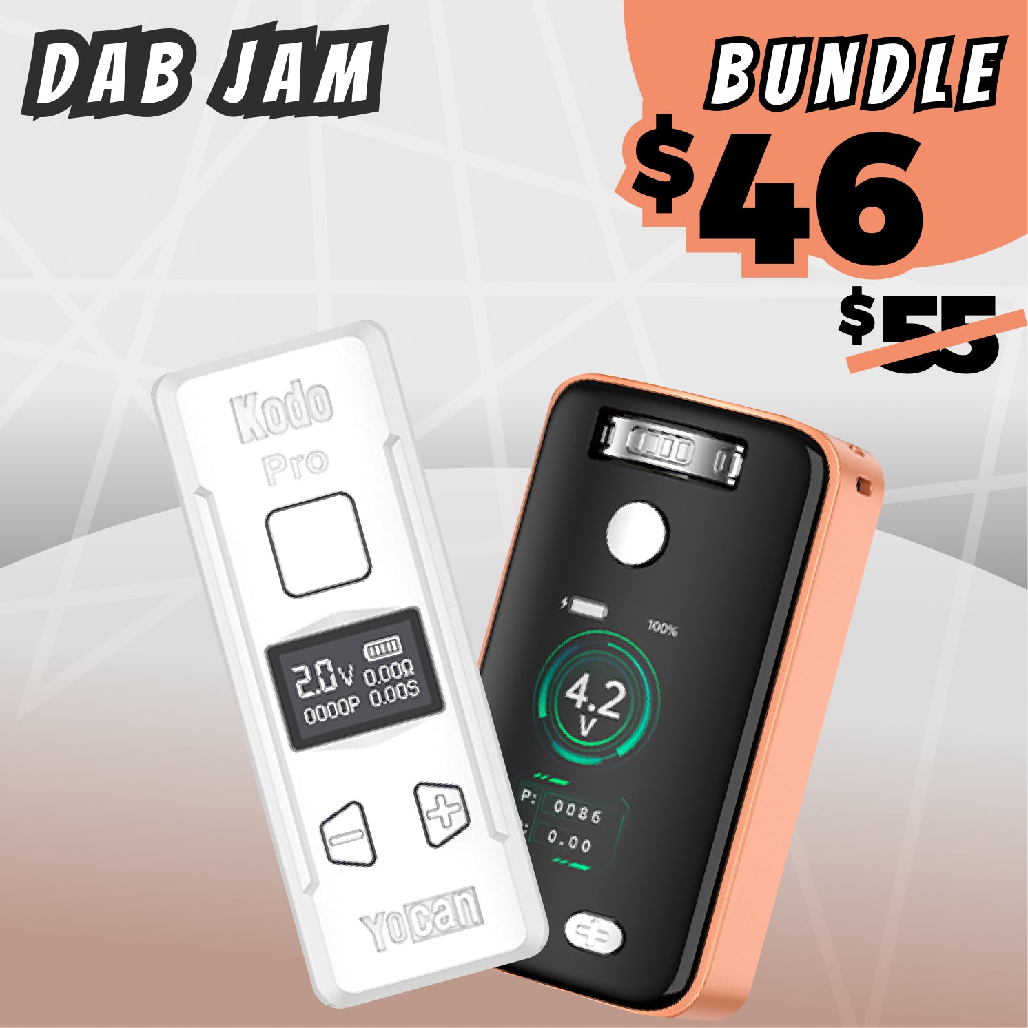 Yocan Dab Jam BUNDLE - Kodo Pro (White) + UNI 3.0