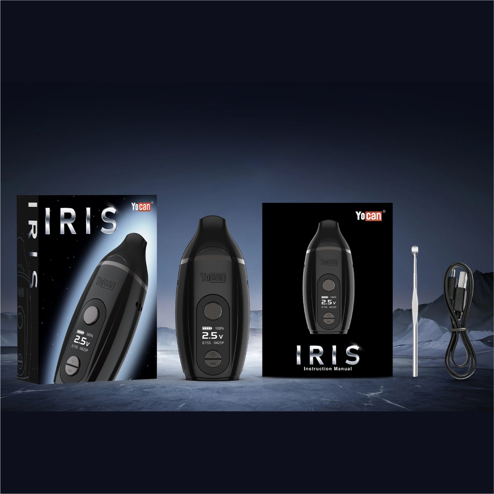 Yocan Iris Wax Vaporizer - what's in the box