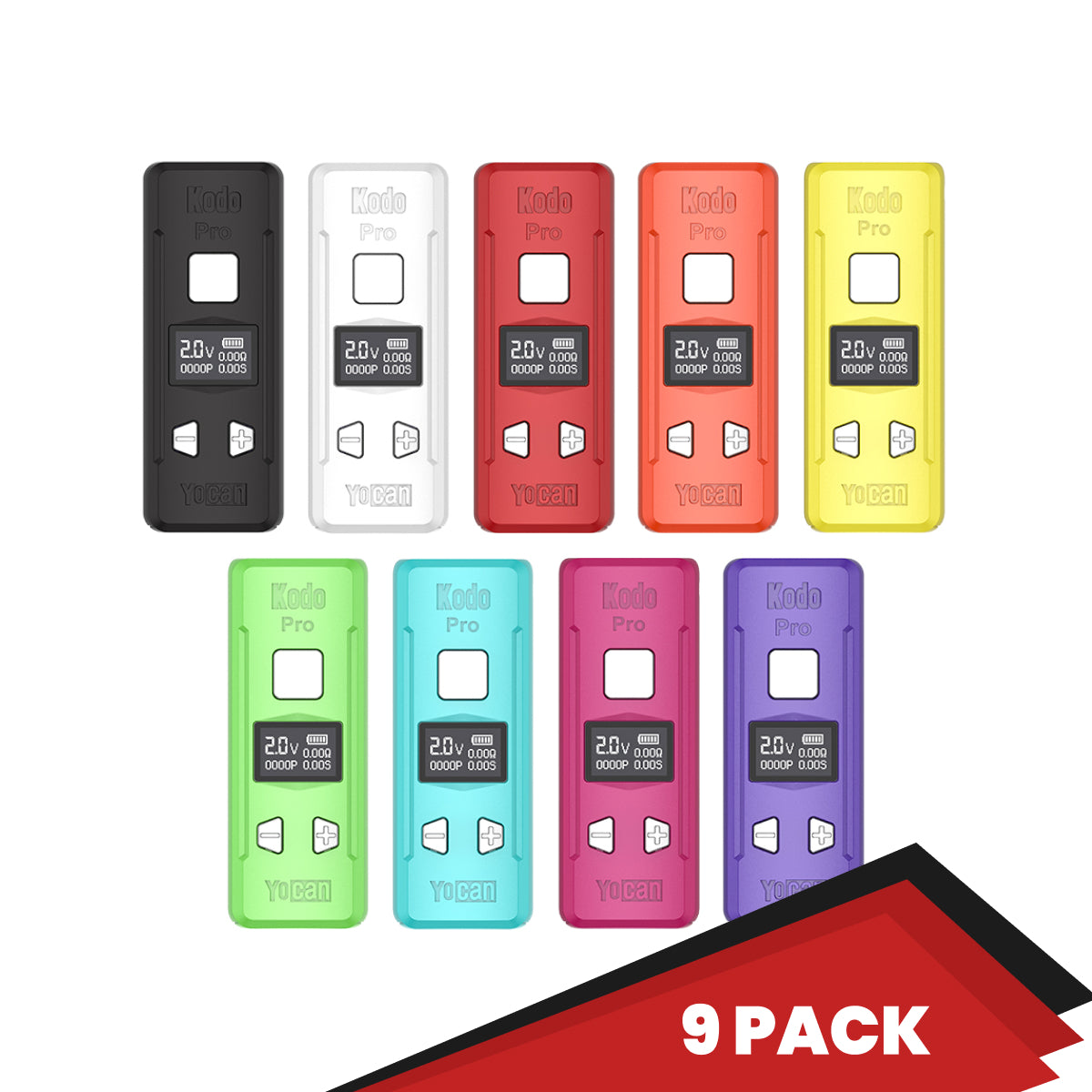 Yocan Kodo Pro Box Mod - mixed colors - 9 pack-wh