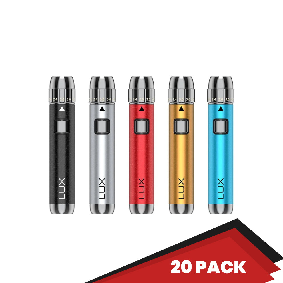 Yocan LUX 510 Threaded Vape Pen Battery - colors - 20 Pack-wh
