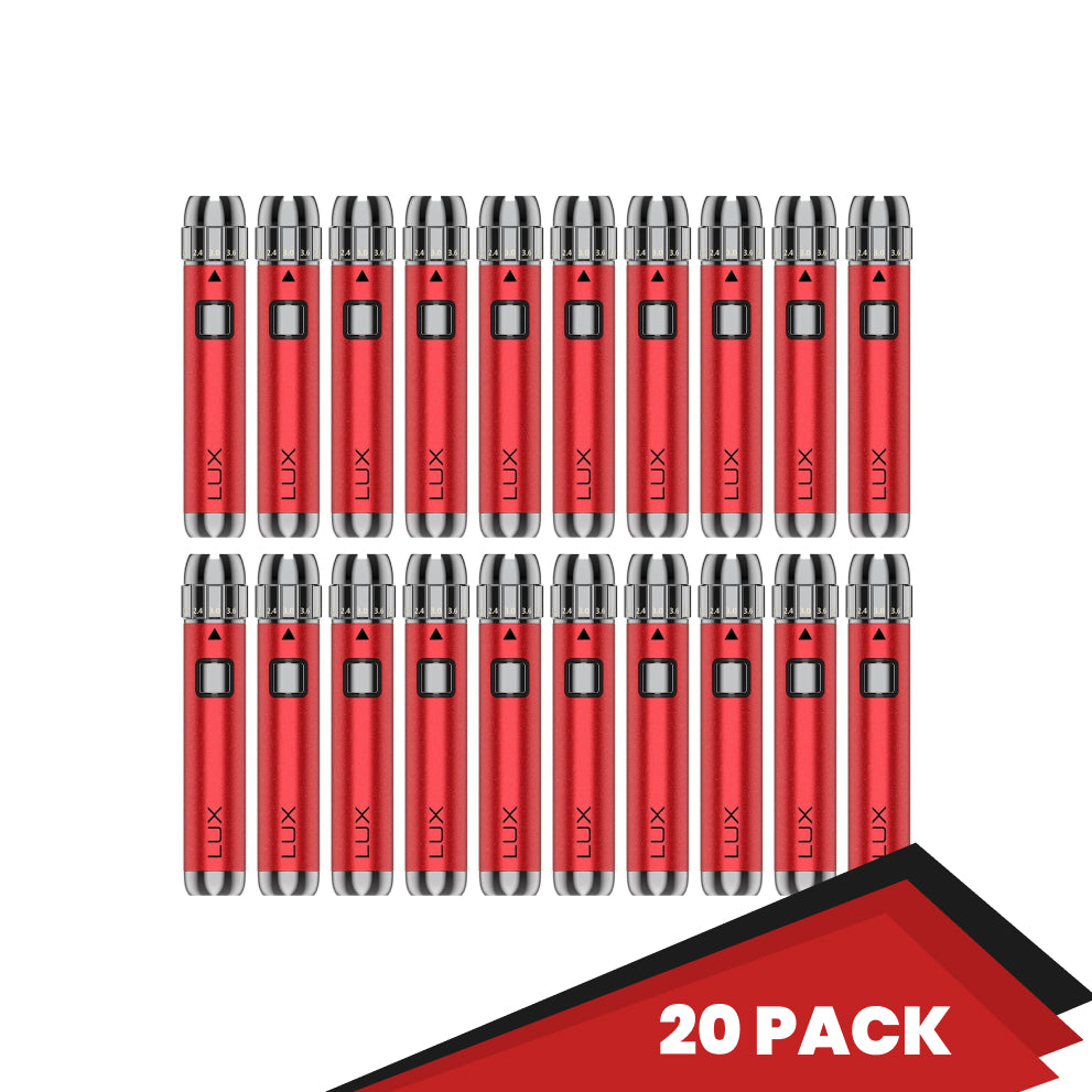 Yocan LUX 510 Threaded Vape Pen Battery - red - 20 Pack-wh