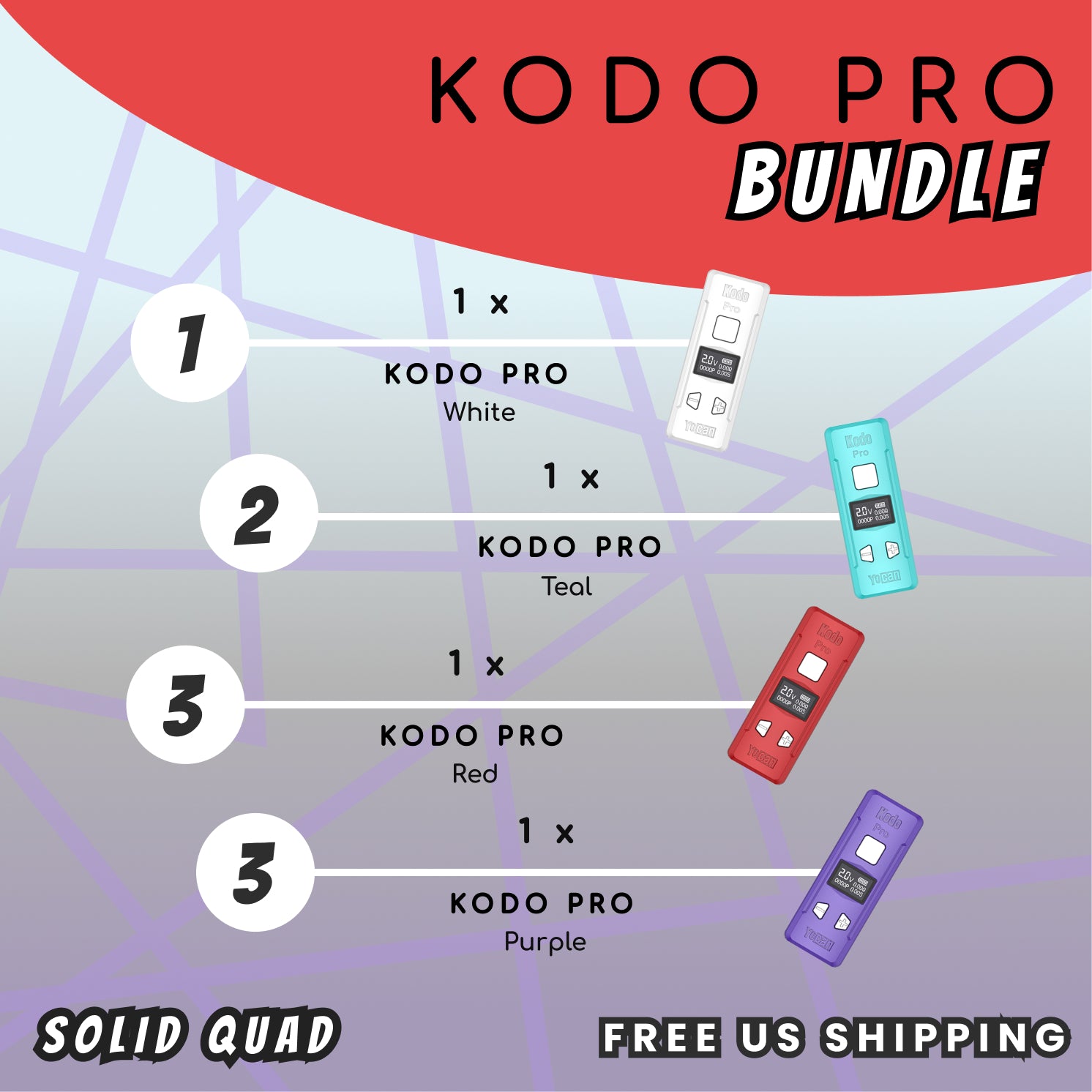 Yocan Solid Quad Kodo Pro BUNDLE - RBWP