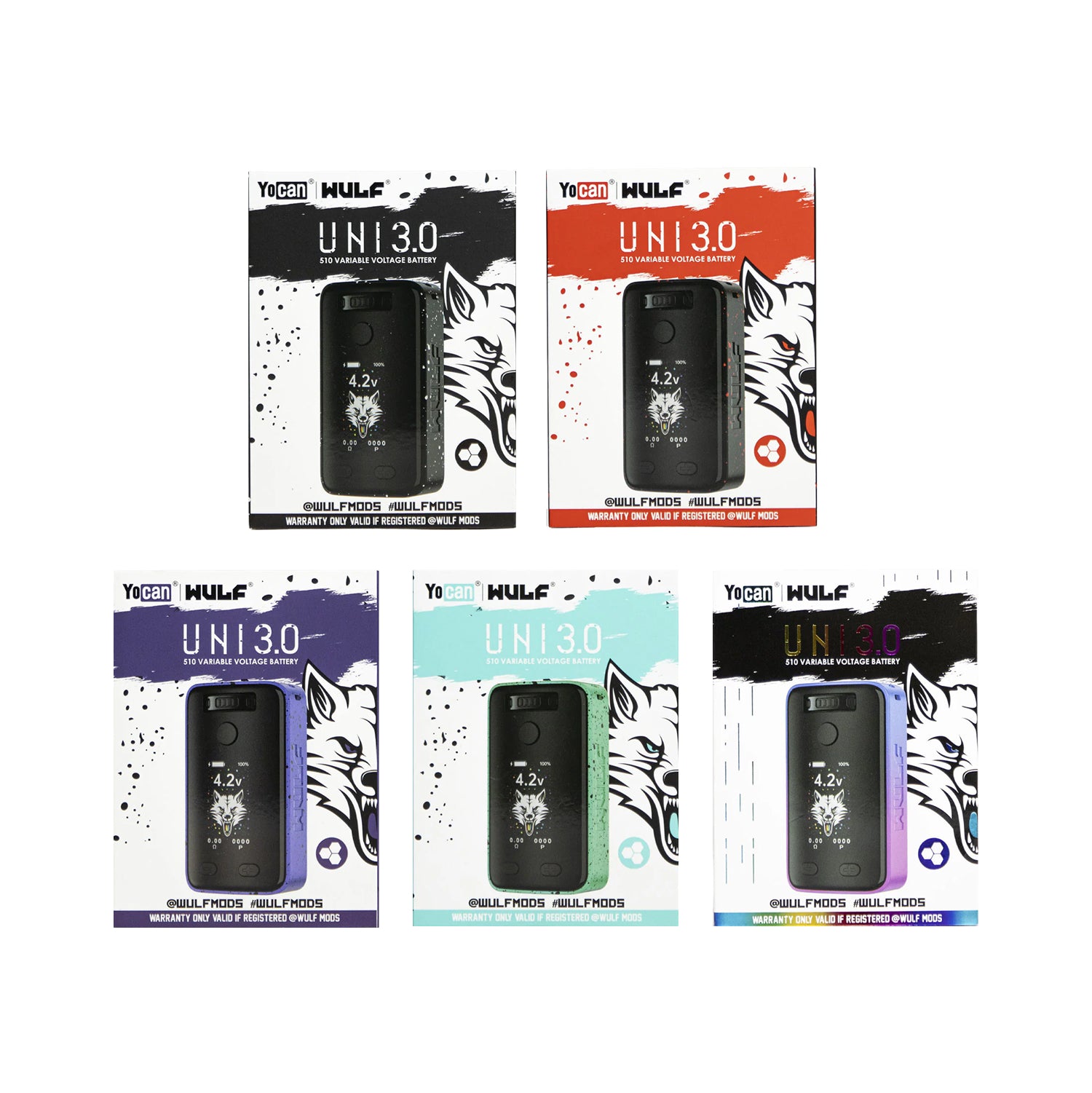 Yocan UNI 3.0 Box Mod Wulf colors