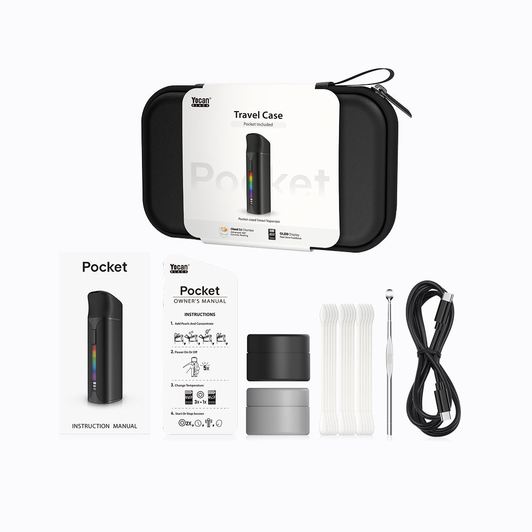 Yocan Black Pocket Accessory Kit - what's in the box
