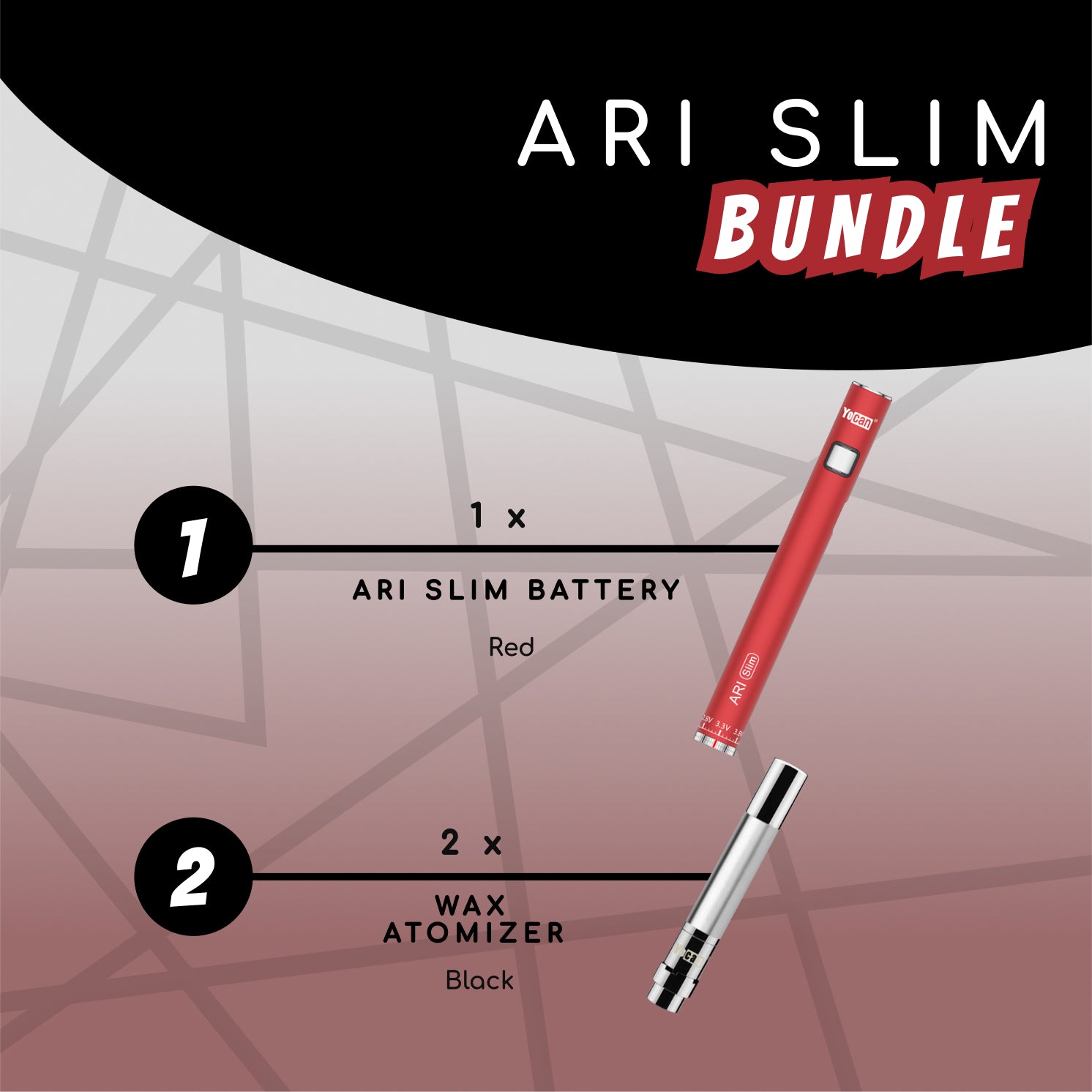 Yocan ARI Slim Red Bundle