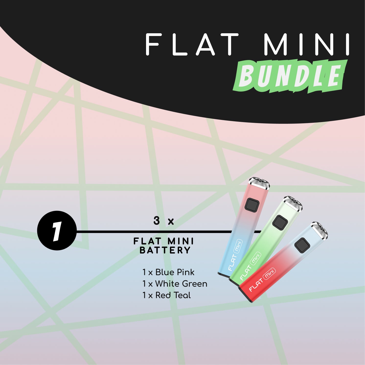 Yocan FLAT Mini Trio Bundle - BWR