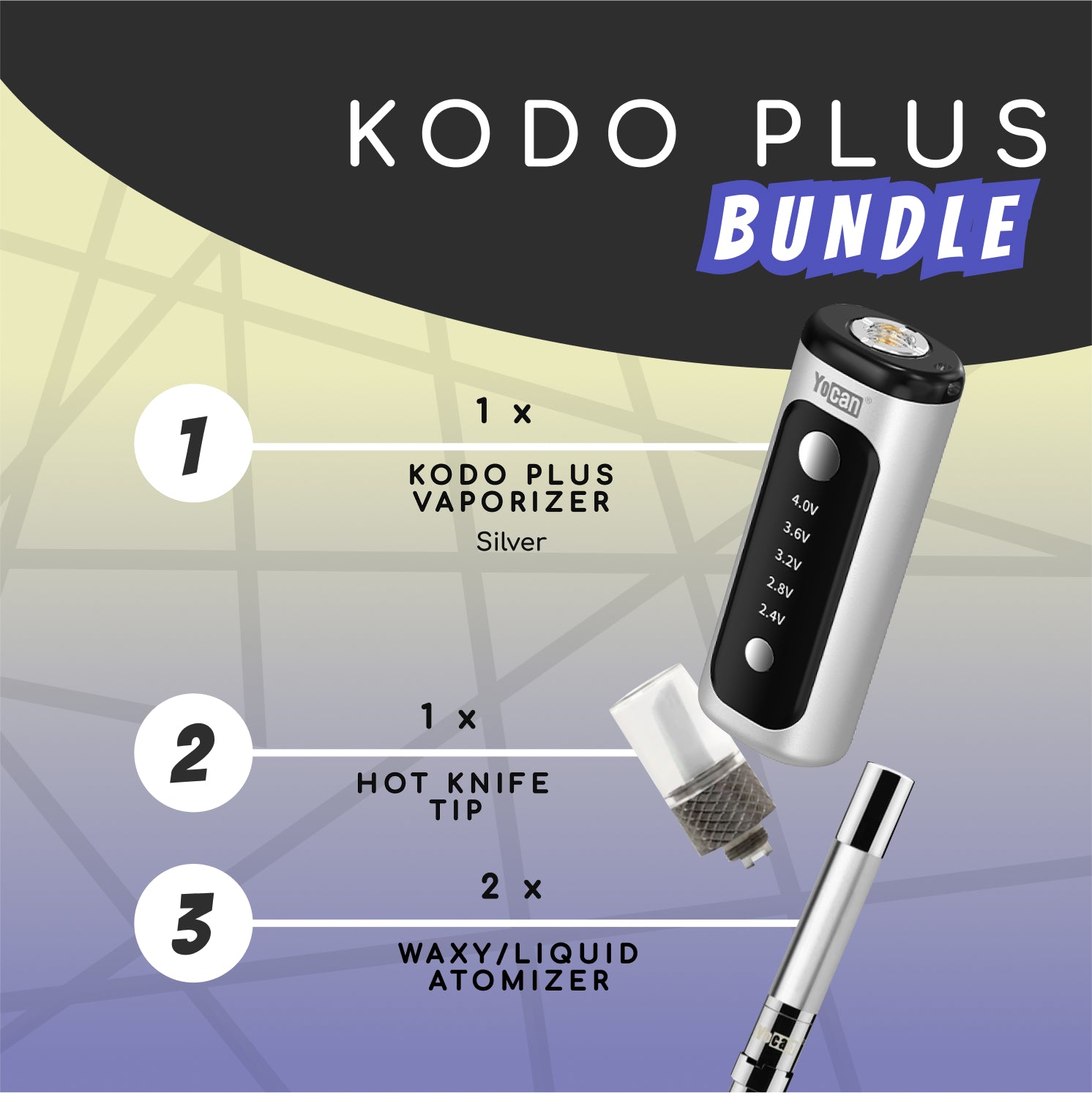 Yocan Kodo Plus BUNDLE - Silver