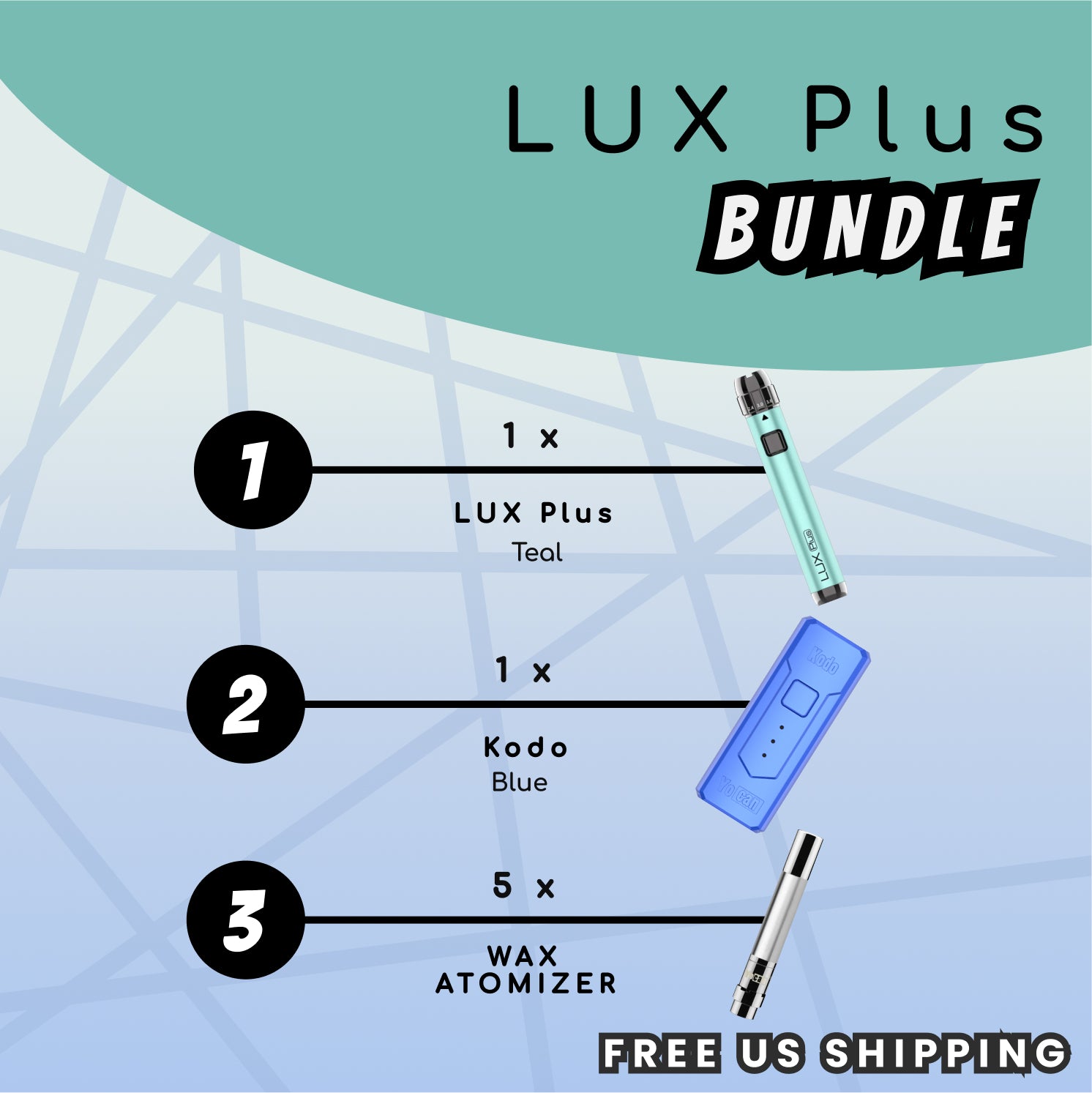 Yocan LUX Plus Teal x Kodo Bundle