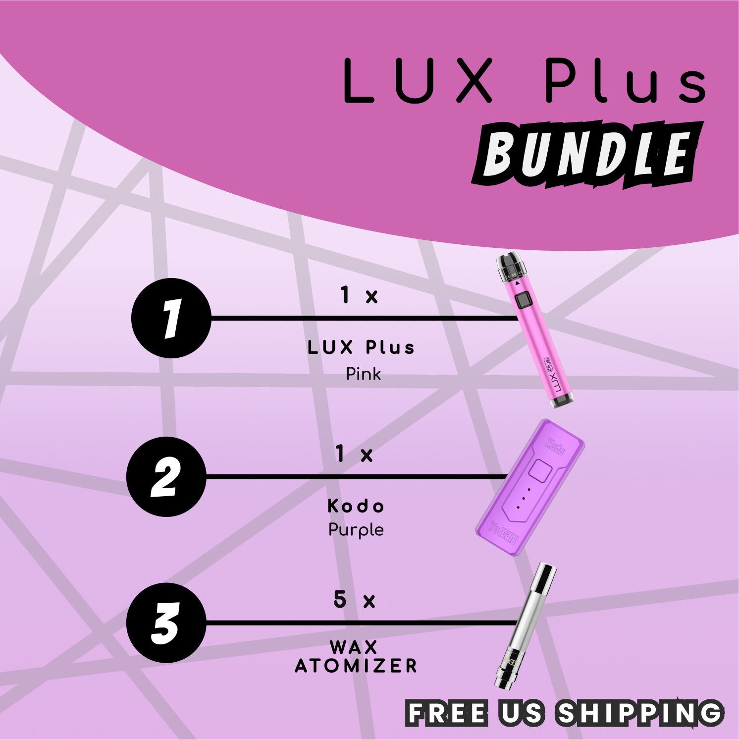 yoccoです。 Yocan LUX Plus Pink x Kodo BUNDLE – Yocan Vaporizer