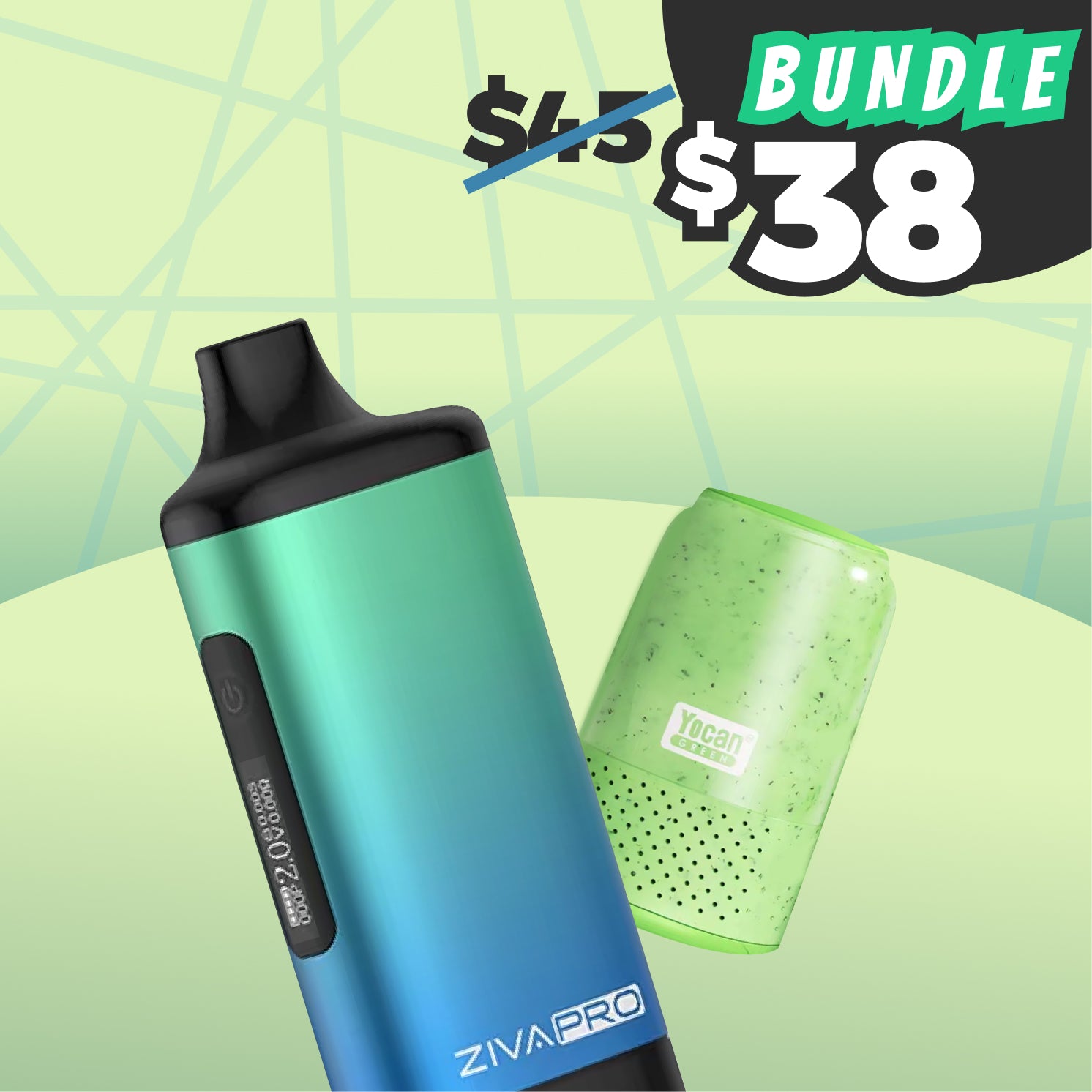 Yocan Ziva Pro BUNDLE - Cyan/blue Gradient