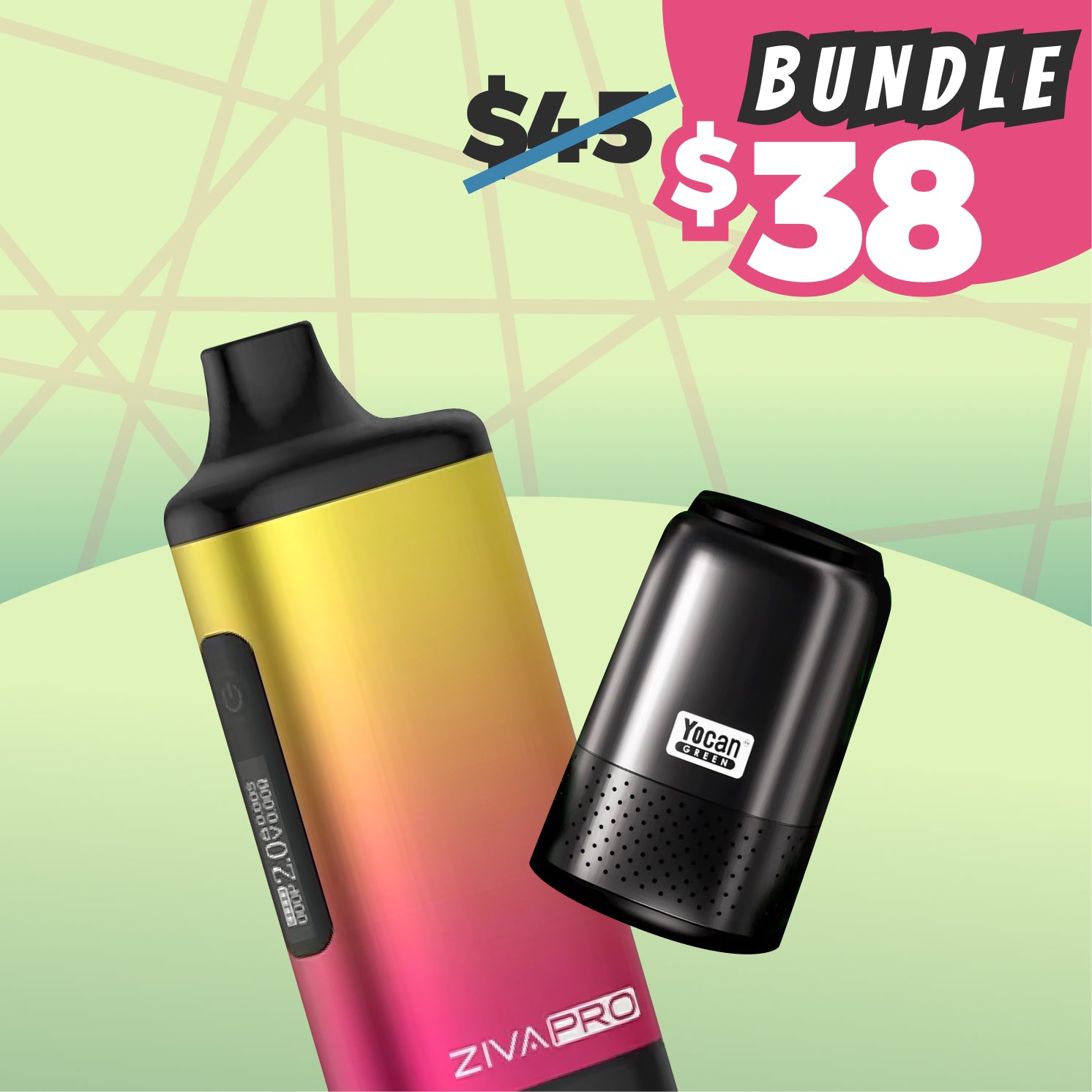 Yocan Ziva Pro Yellow/pink Gradient + Cloak BUNDLE – Yocan Vaporizer