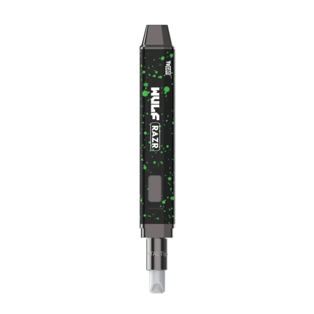 Wulf Modz RAZR Nectar Collector Vaporizer and Hot Knife - black green spatter