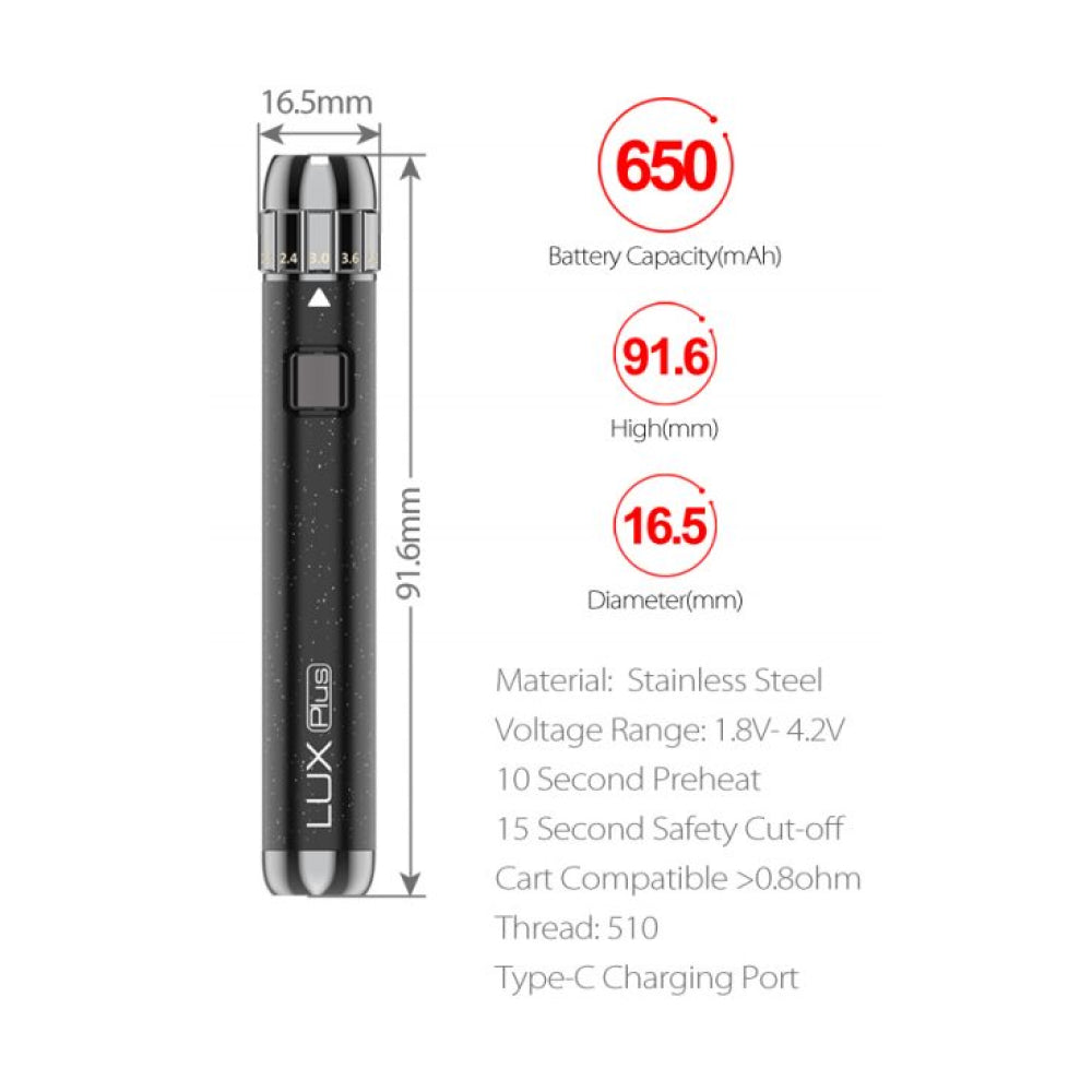 Yocan LUX 510 Threaded Vape Pen Battery