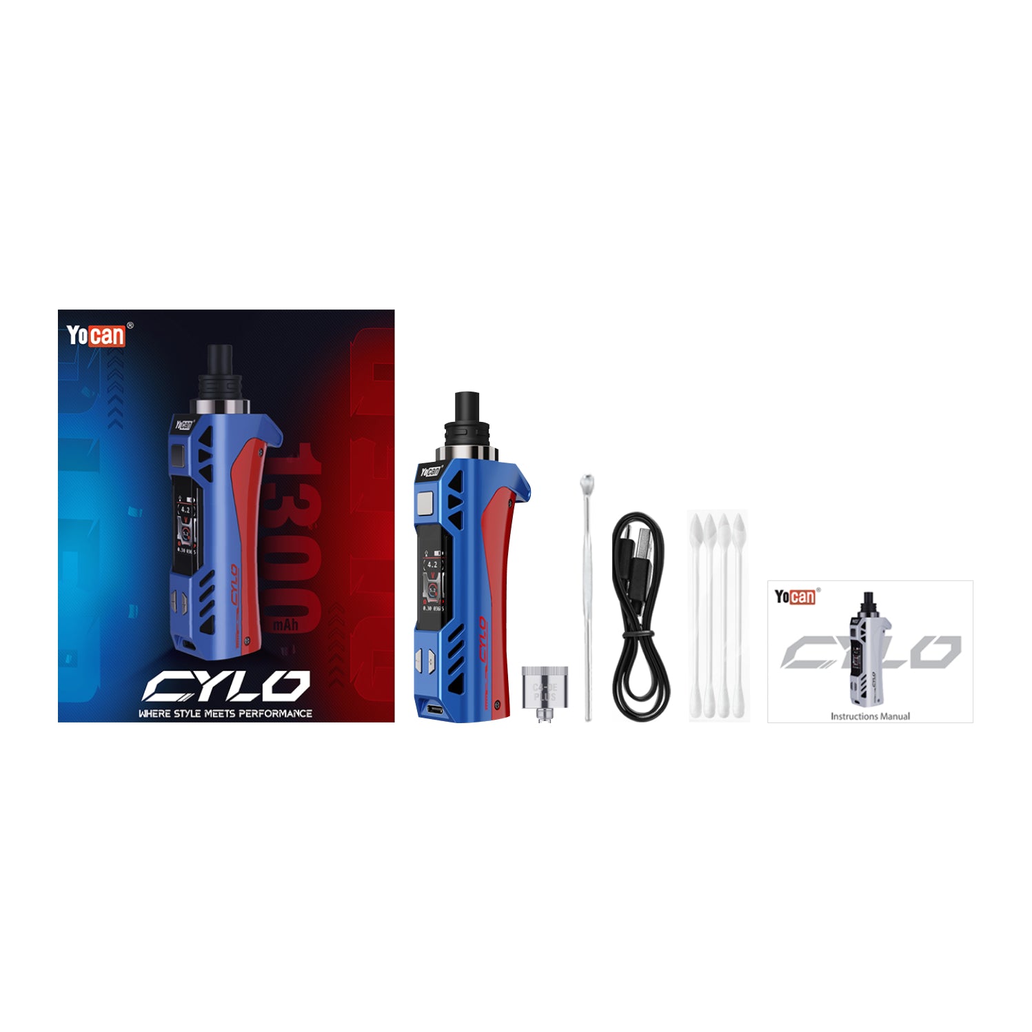 Yocan Cylo Wax Vaporizer - box contents